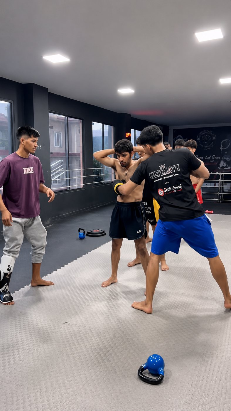 Muay Thai pad training